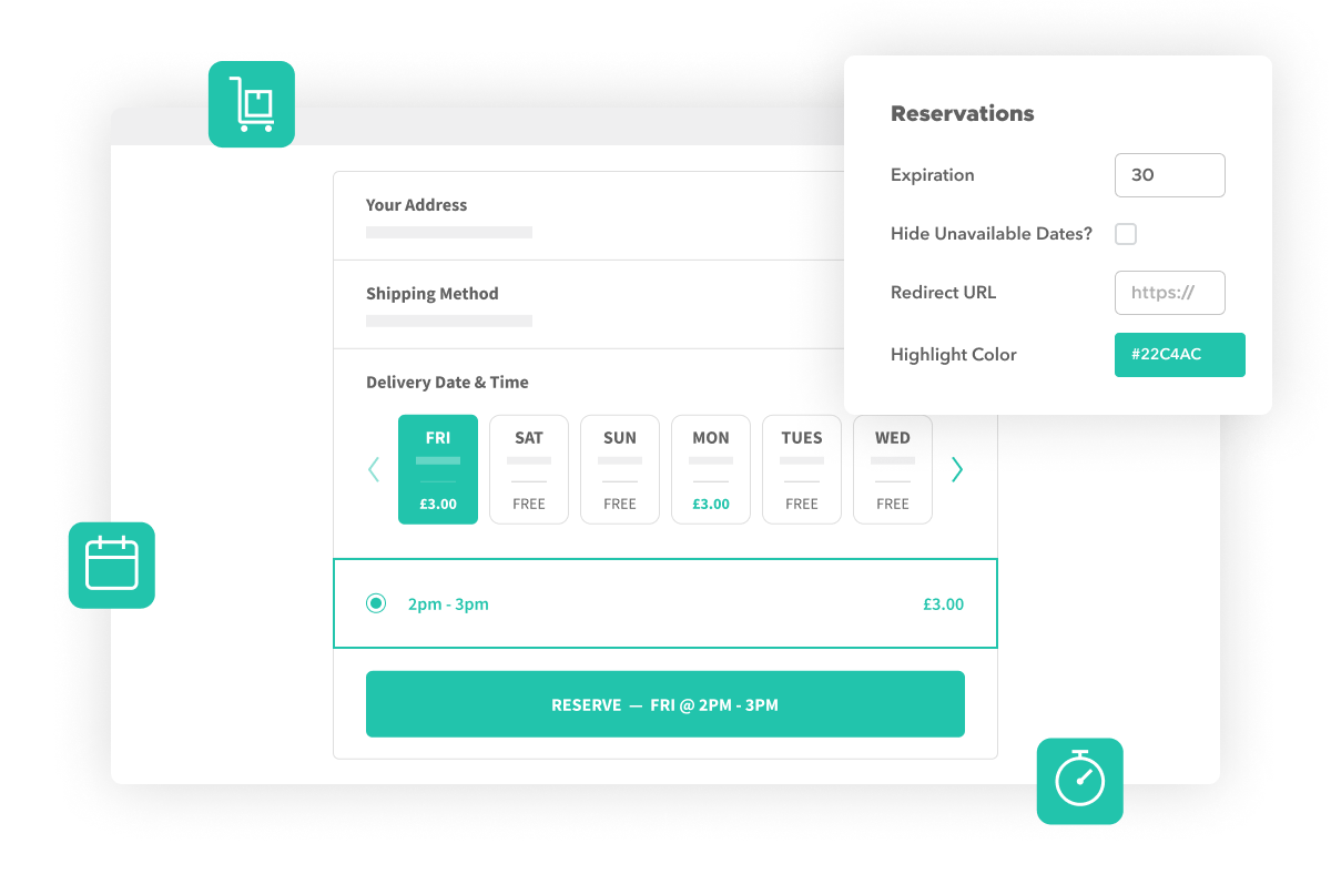 reserve delivery slot woocommerce delivery slots