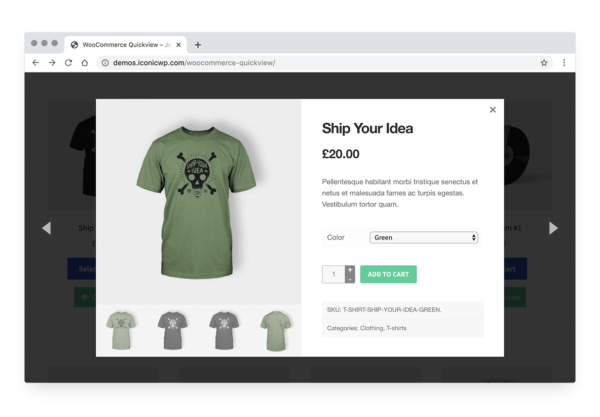 Quickly purchase WooCommerce products from the shop page
