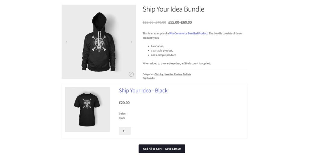 woocommerce bundled products