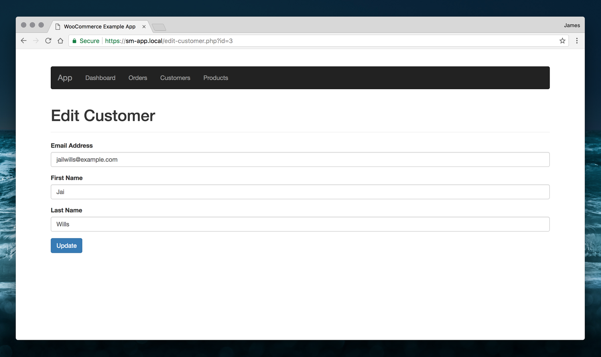 Edit a customer via the WooCommerce API
