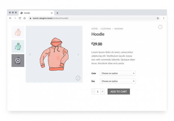 customize woocommerce product gallery