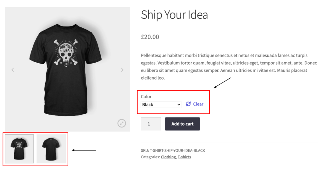additional variariation images woocommerce
