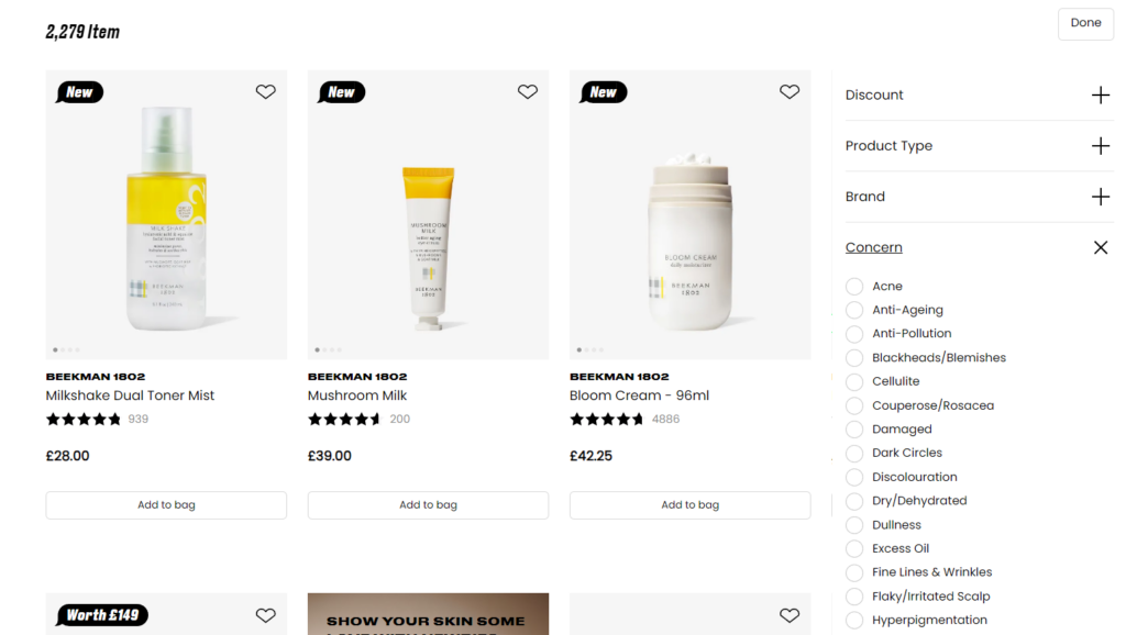attributes in filters