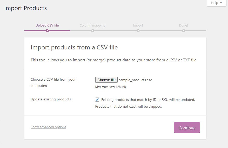 woocommerce import products with images