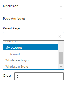 select my account