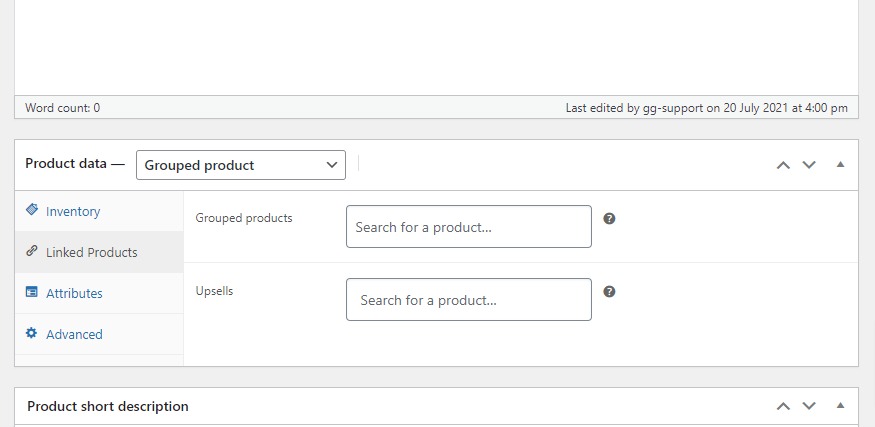 linked products tab woocommerce