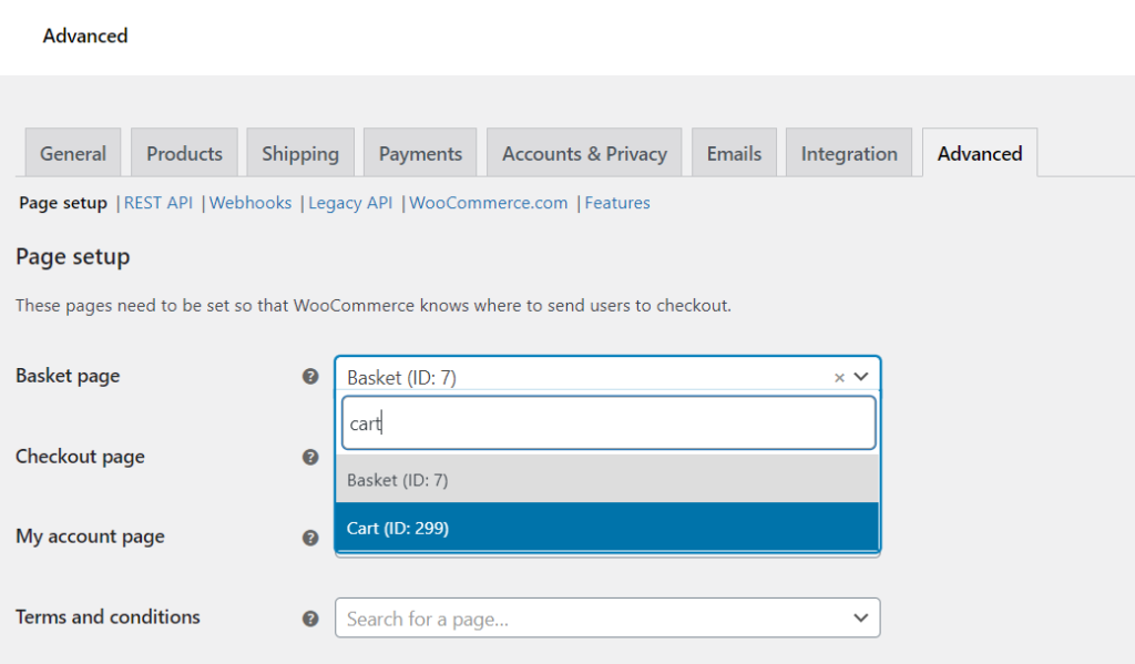 change cart page WooCommerce