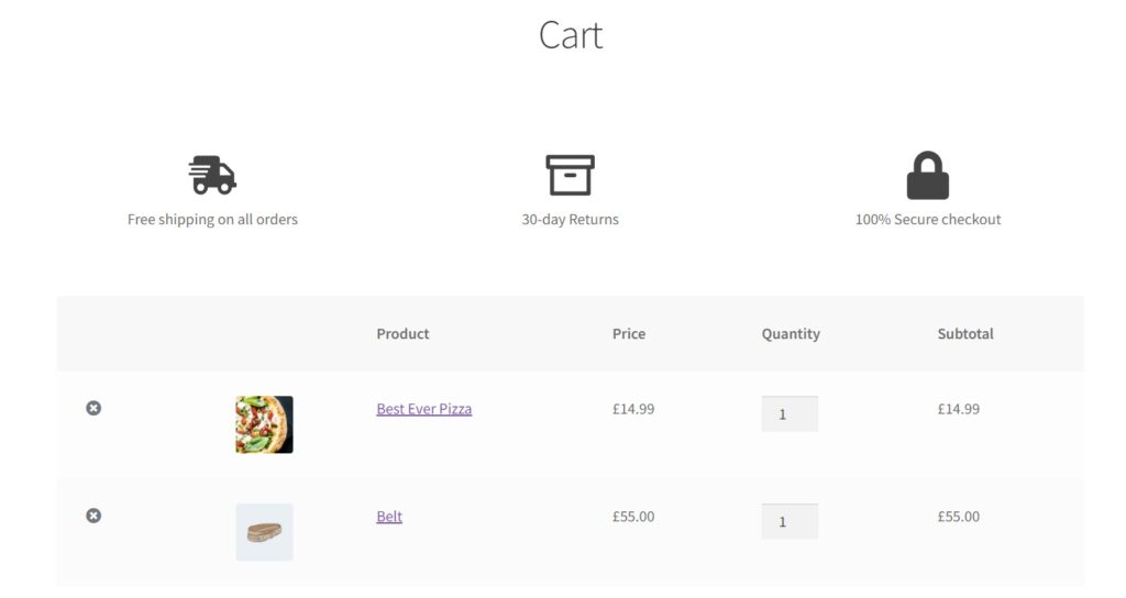 how to edit the WooCommerce cart page