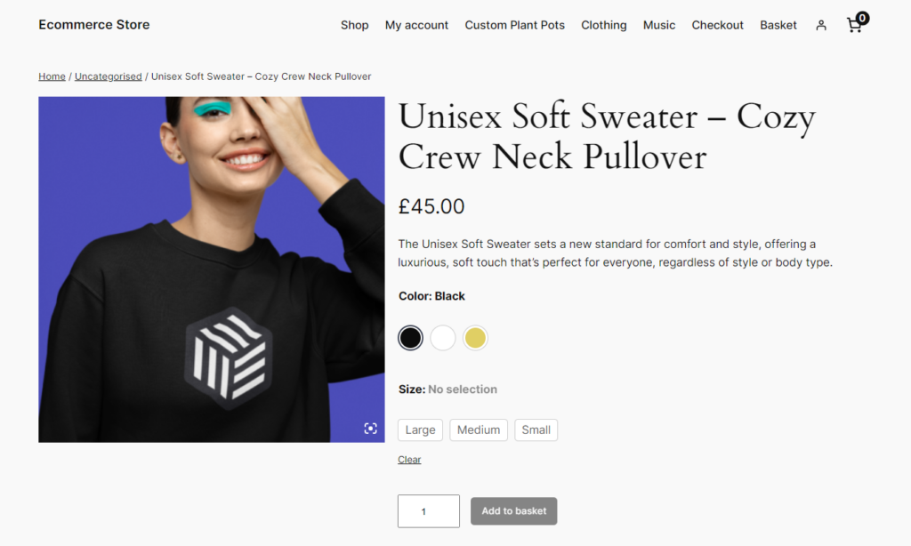 variation swatches pick color