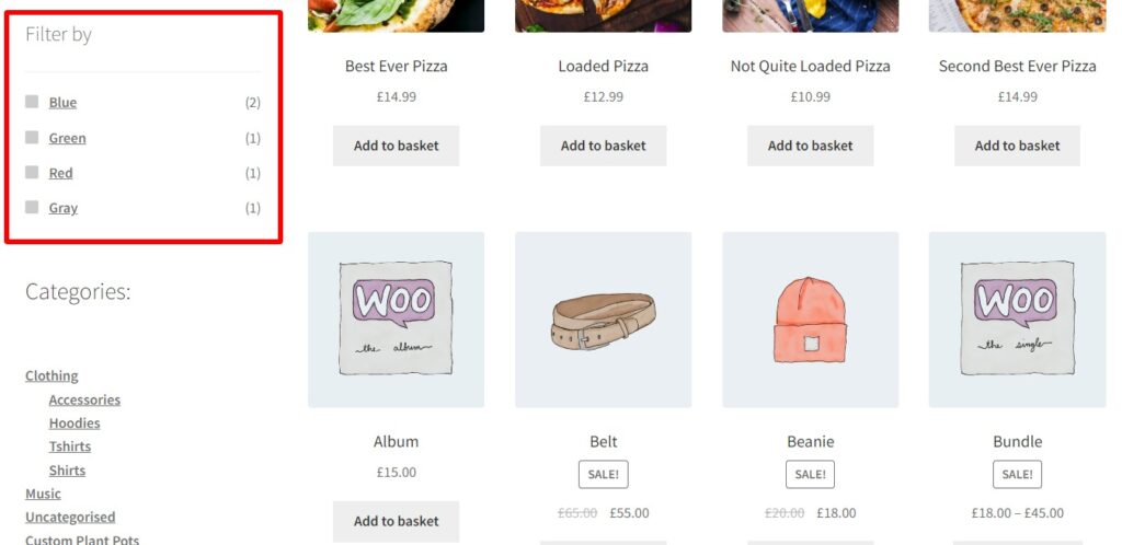Product attributes before using WooCommerce Attribute Swatches