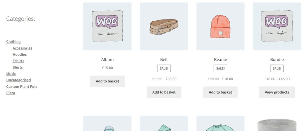 Filter by category woocommerce