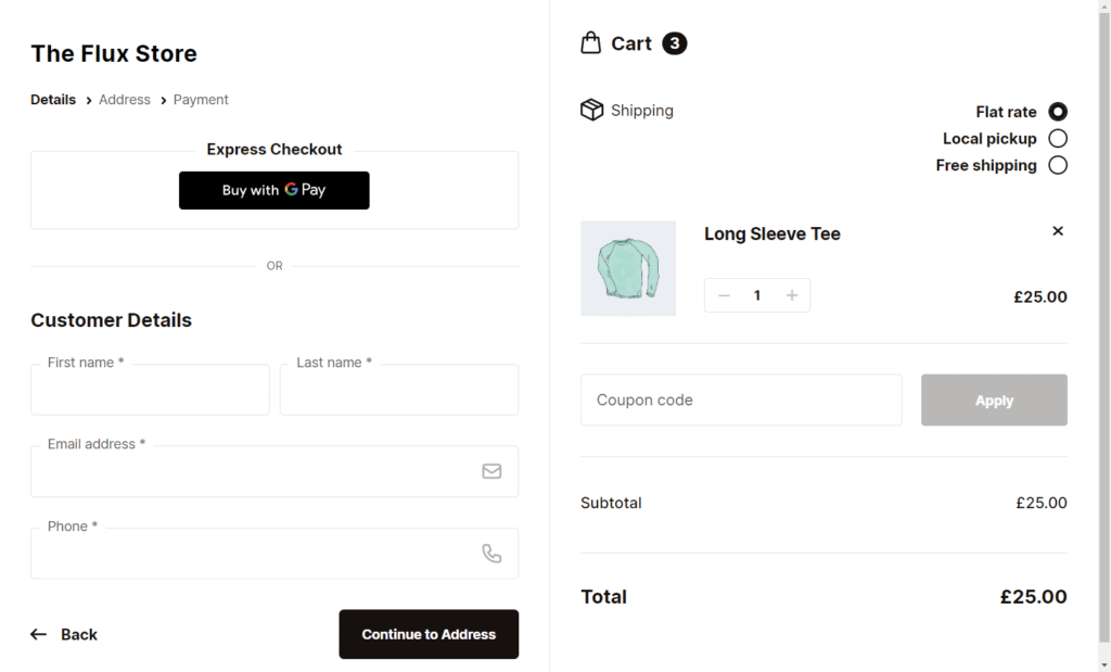 woocommerce checkout page template