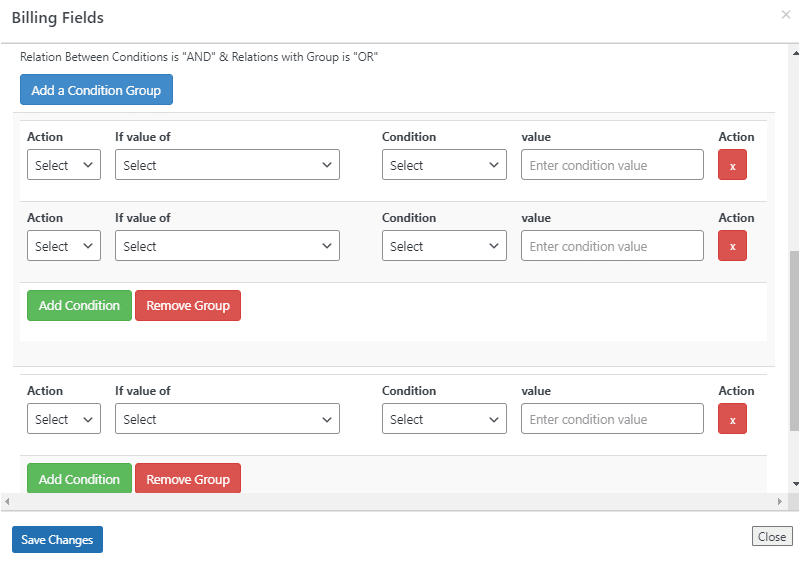 conditional checkout fields woocommerce