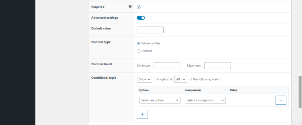 conditional logic measurement price cal