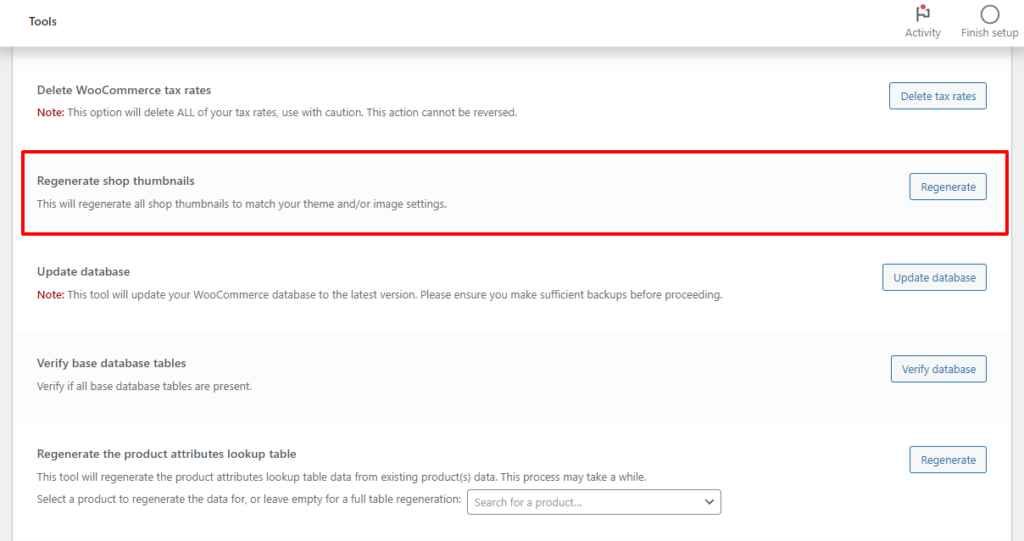 regenerate thumbnails