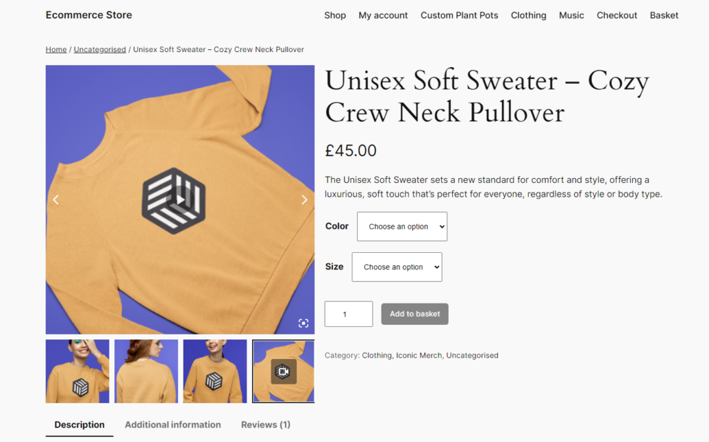 video in product gallery woothumbs