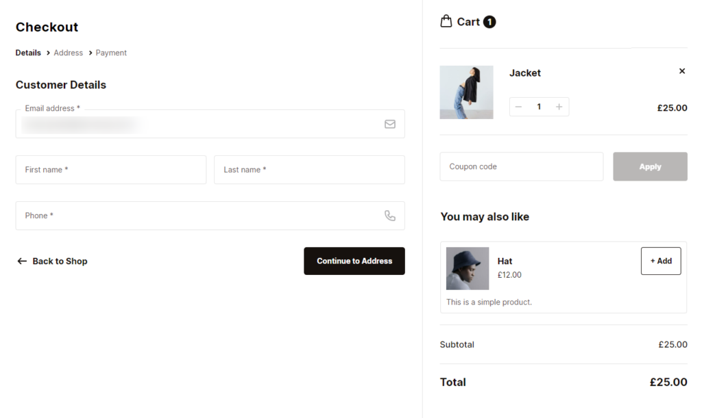 cross-sell at checkout
