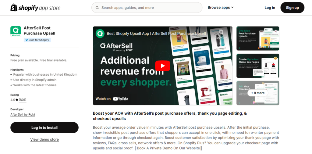 shopify one click upsell