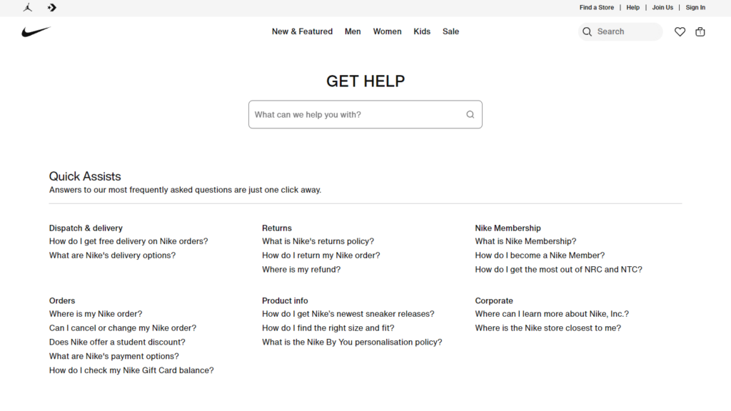 nike ecommerce customer service