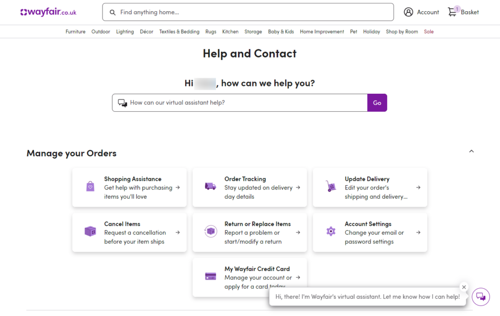wayfair customer service