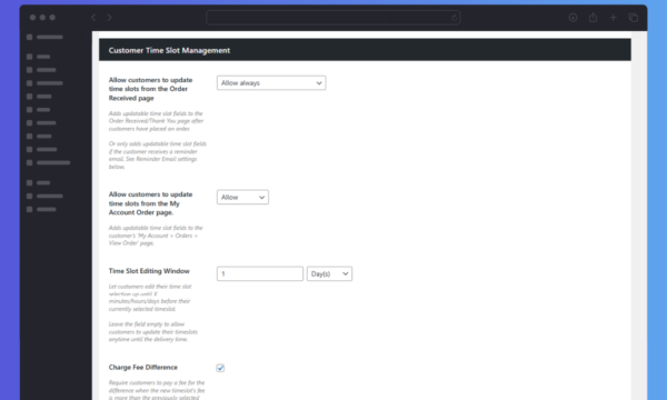 Delivery Slots Customer Time Slot Management