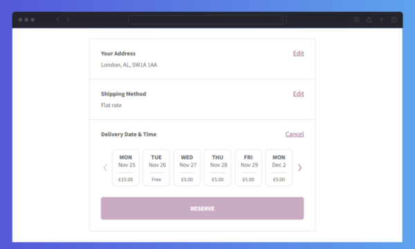 Delivery Slots Reservation Table