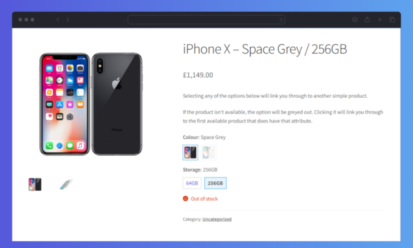 Linked Variations Out of Stock