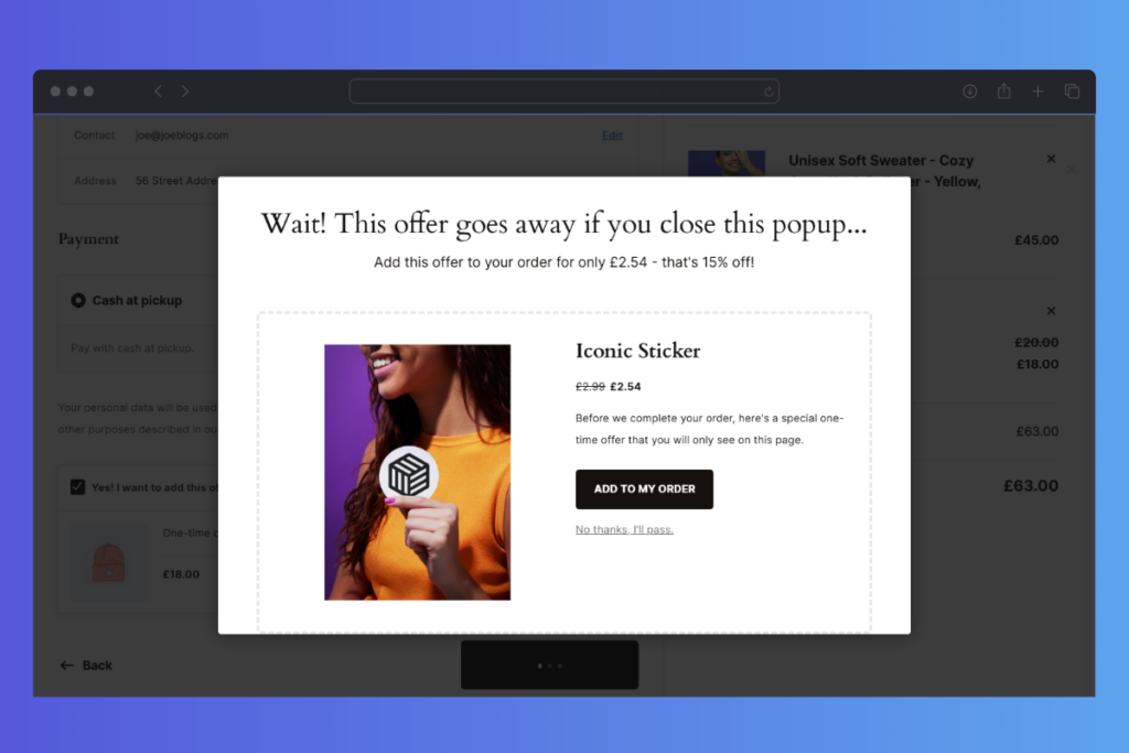 Sales Booster After Checkout