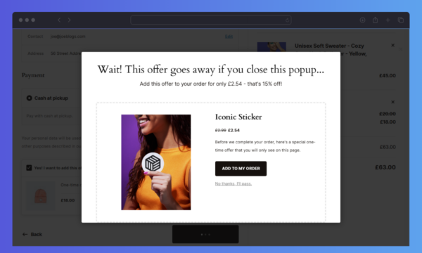 Sales Booster After Checkout