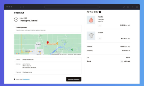 Flux Checkout for WooCommerce Thank You Page