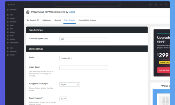 Image Swap for WooCommerce Effect Settings