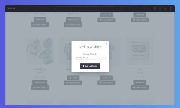 Wishlists for WooCommerce Add to Wishlist