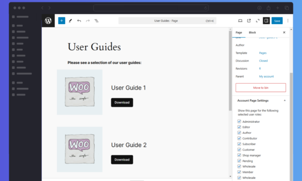 WooCommerce Account Pages Edit Endpoint