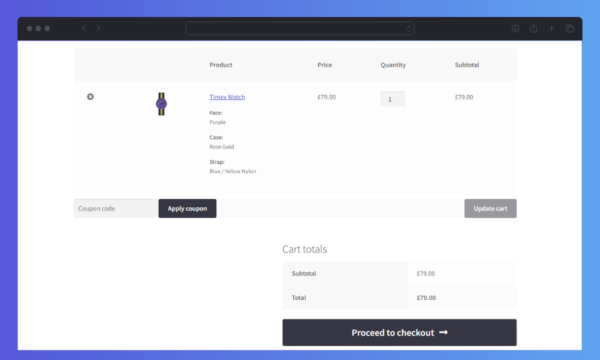 WooCommerce Product Configurator in Cart