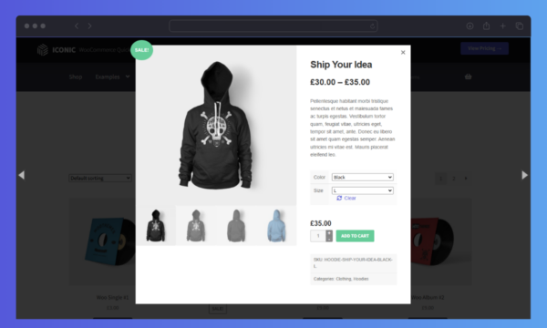 WooCommerce Quickview Variation Popup
