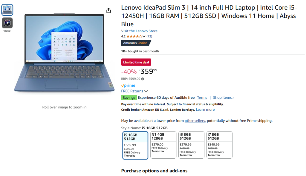 amazon limited time deal