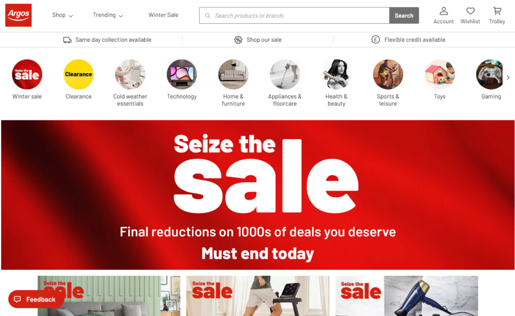 argos sale