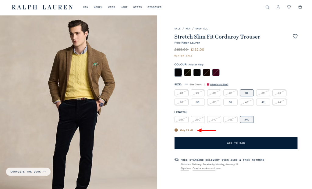 scarcity ralf lauren