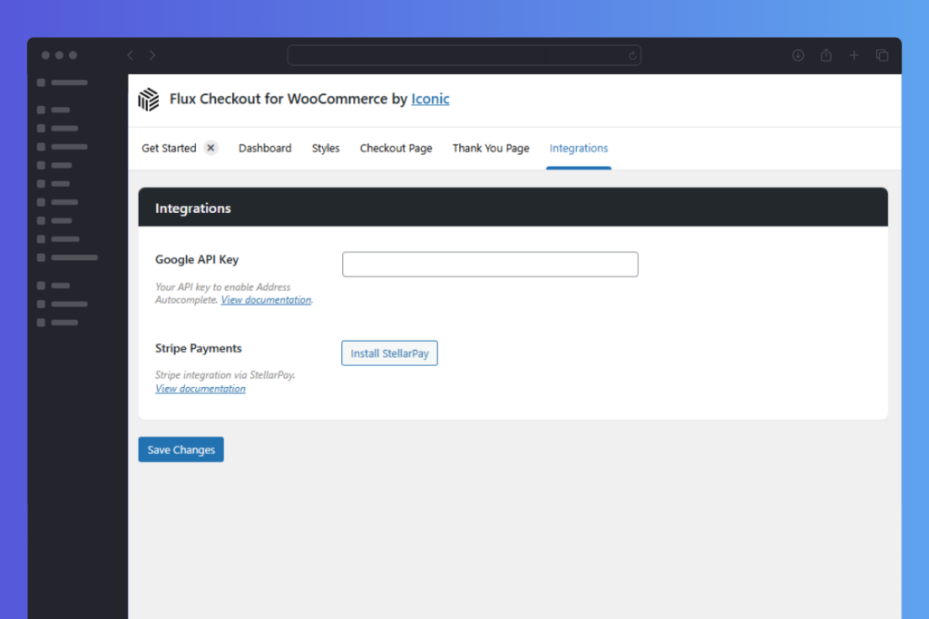 flux checkout stellarpay setting