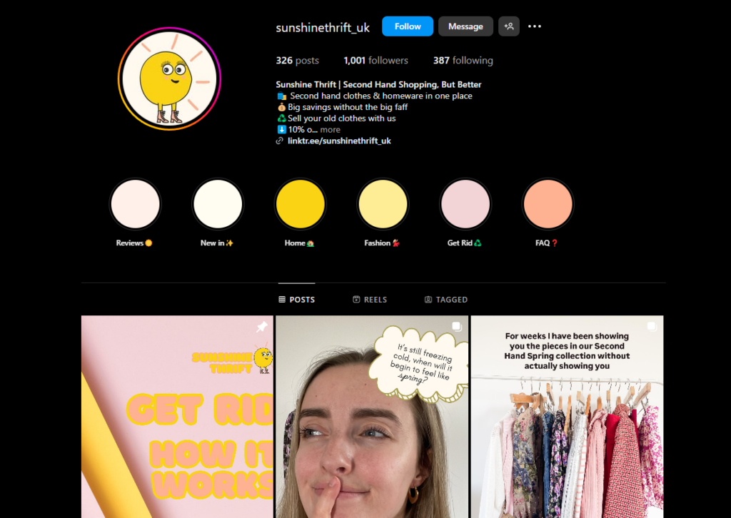 online thrift store marketing