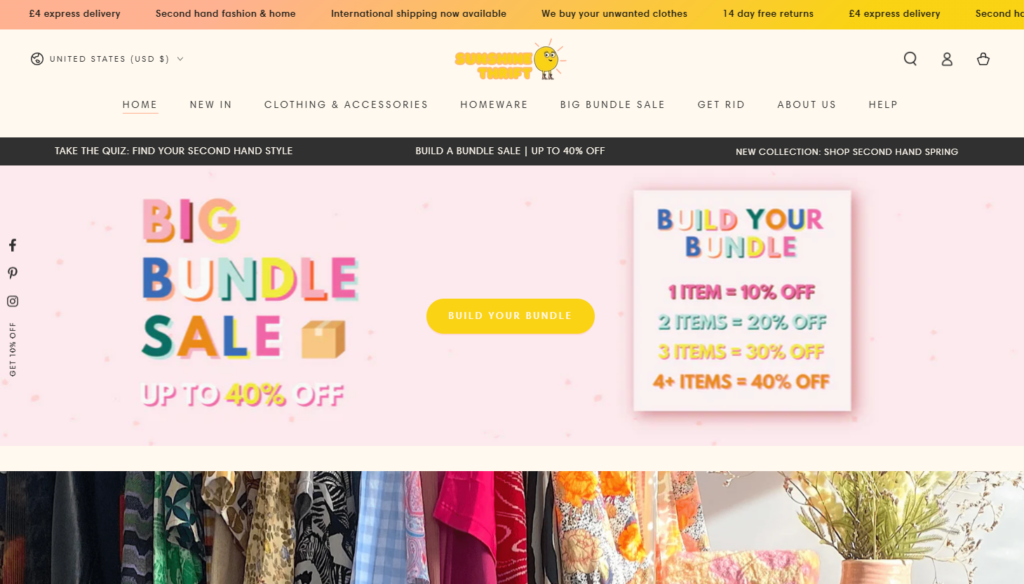 how to start an online thrift store