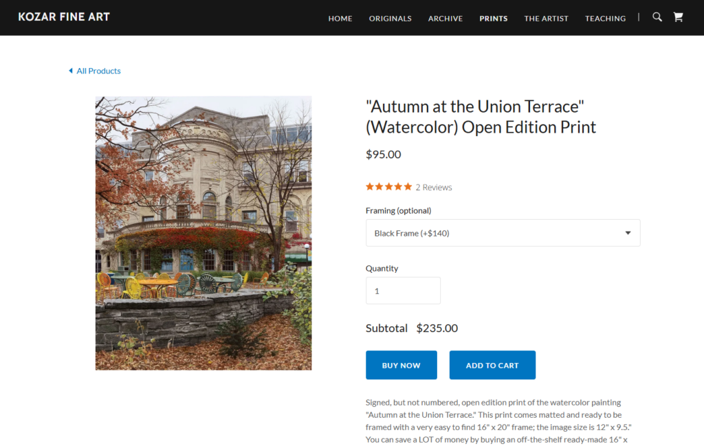 sell art prints online