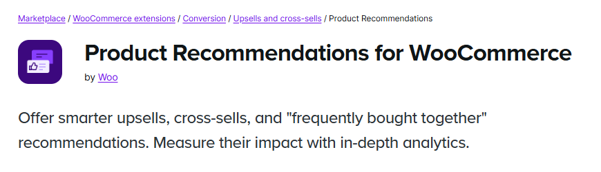 Product Recommendations for WooCommerce